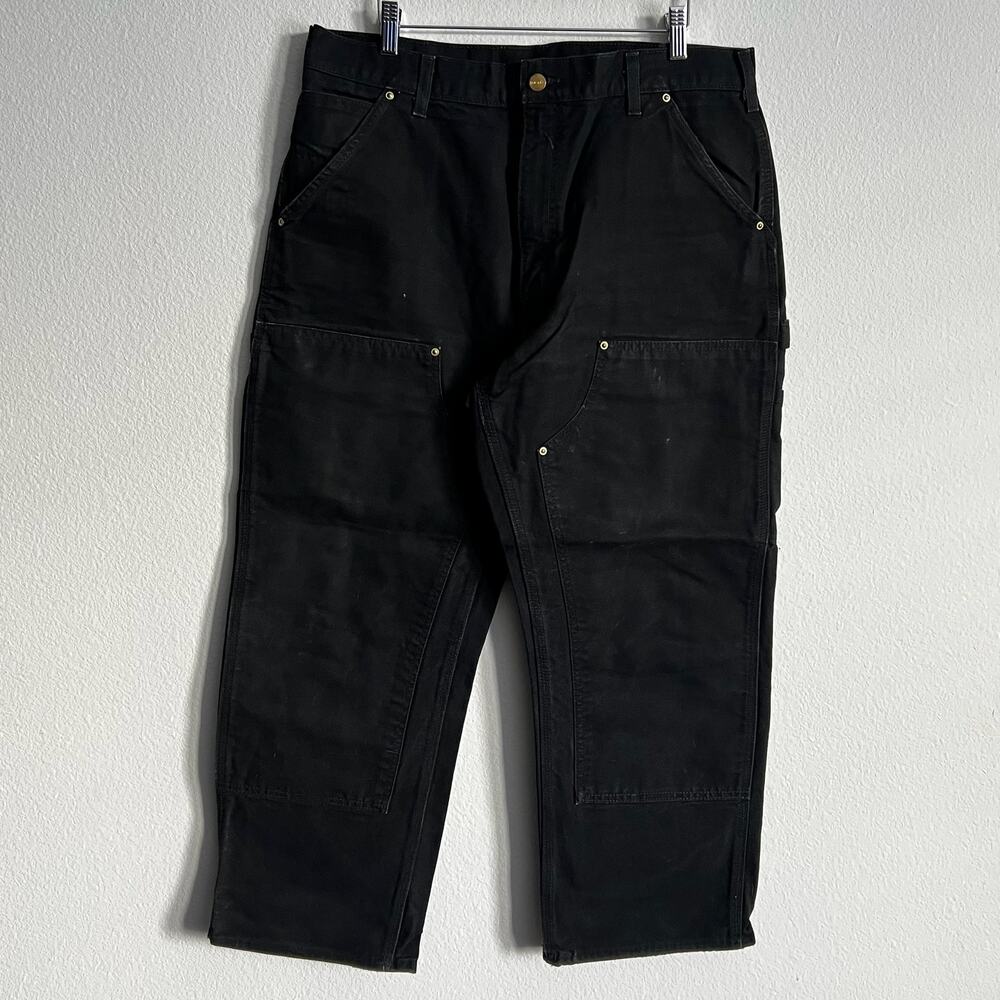 Carhartt B01 BLK shorter double knee work wear carpenter pants